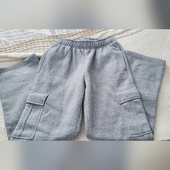 Kyodan Pants - Womans Fleece Lined Gray Cargo Sweatpants
